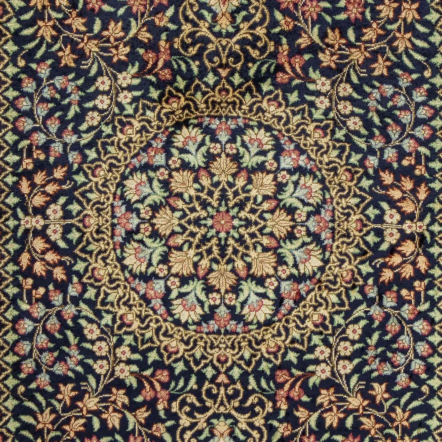 Perserteppich - Ghom 91 x 61 cm - dunkelblau