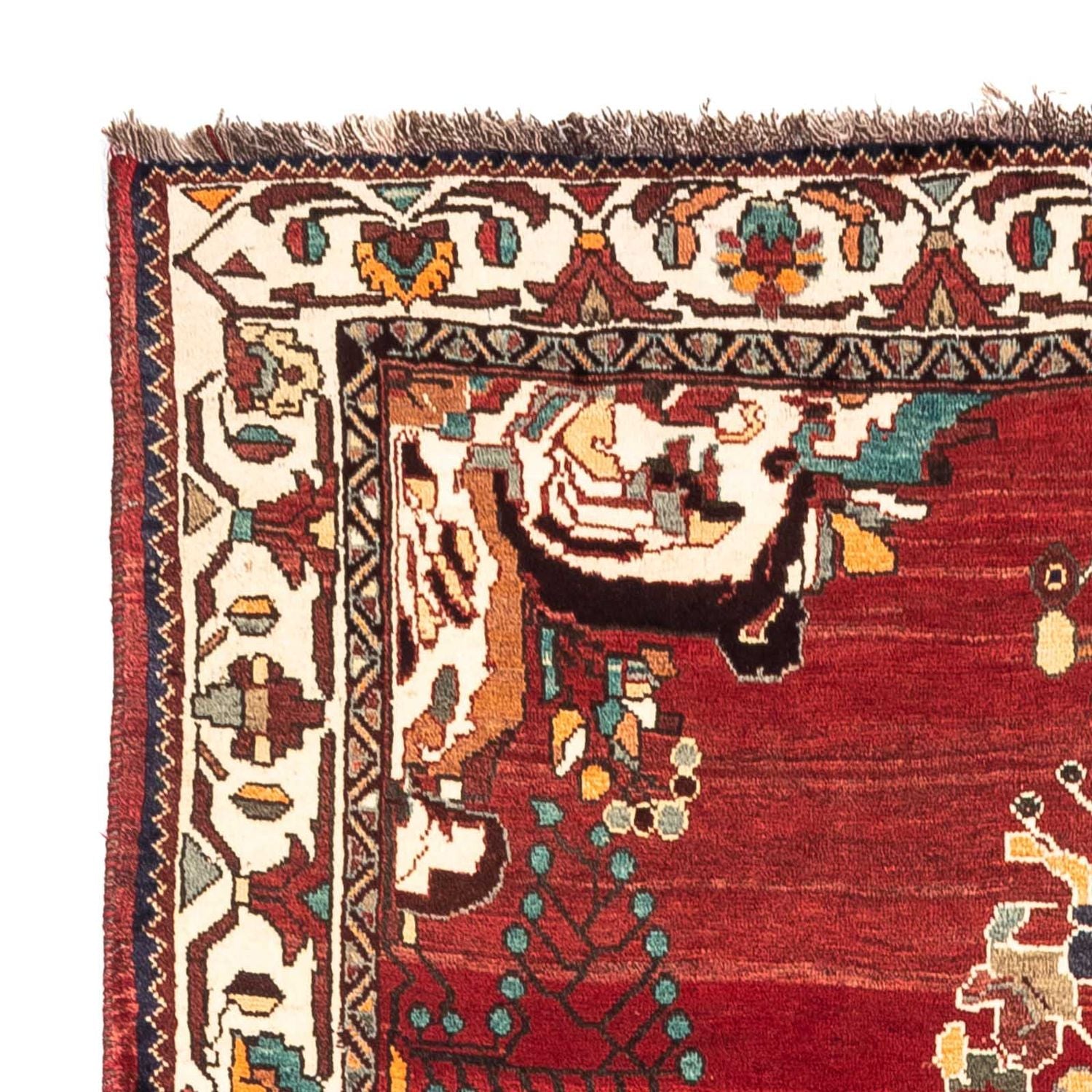 Tapis persan - Nomadic - 240 x 150 cm - rouge foncé