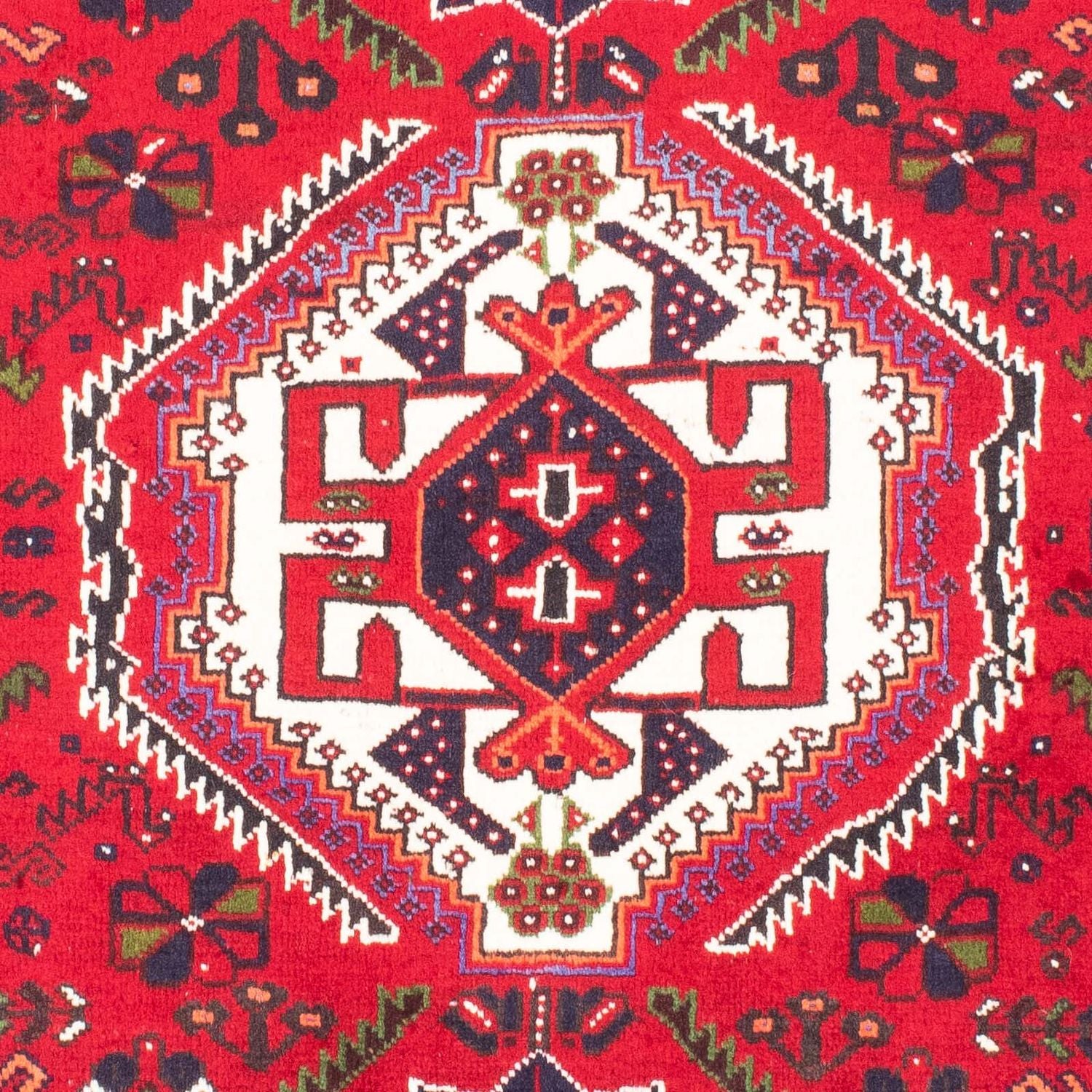 Tapis persan - Nomadic - 158 x 117 cm - rouge foncé