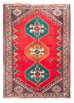Tapis persan - Nomadic - 160 x 110 cm - rouge foncé