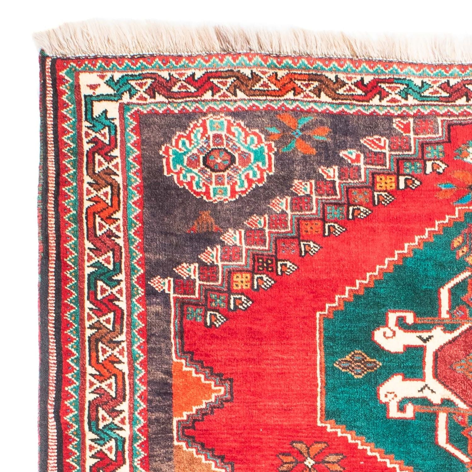 Tapis persan - Nomadic - 160 x 110 cm - rouge foncé