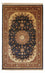Tapis en soie - Ghom soie - Premium - 216 x 132 cm - bleu foncé