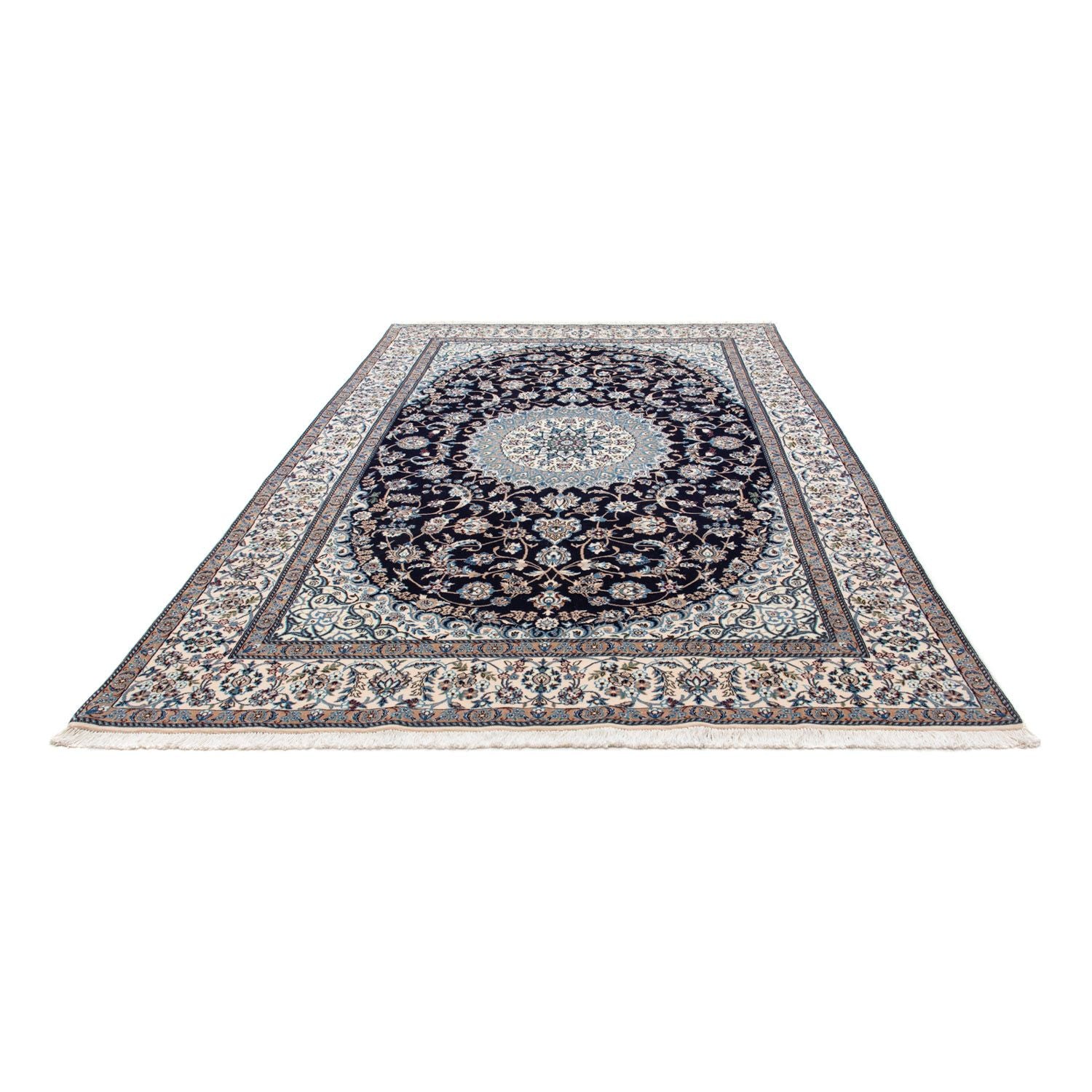 Tapis persan - Nain - Royal - 300 x 197 cm - noir