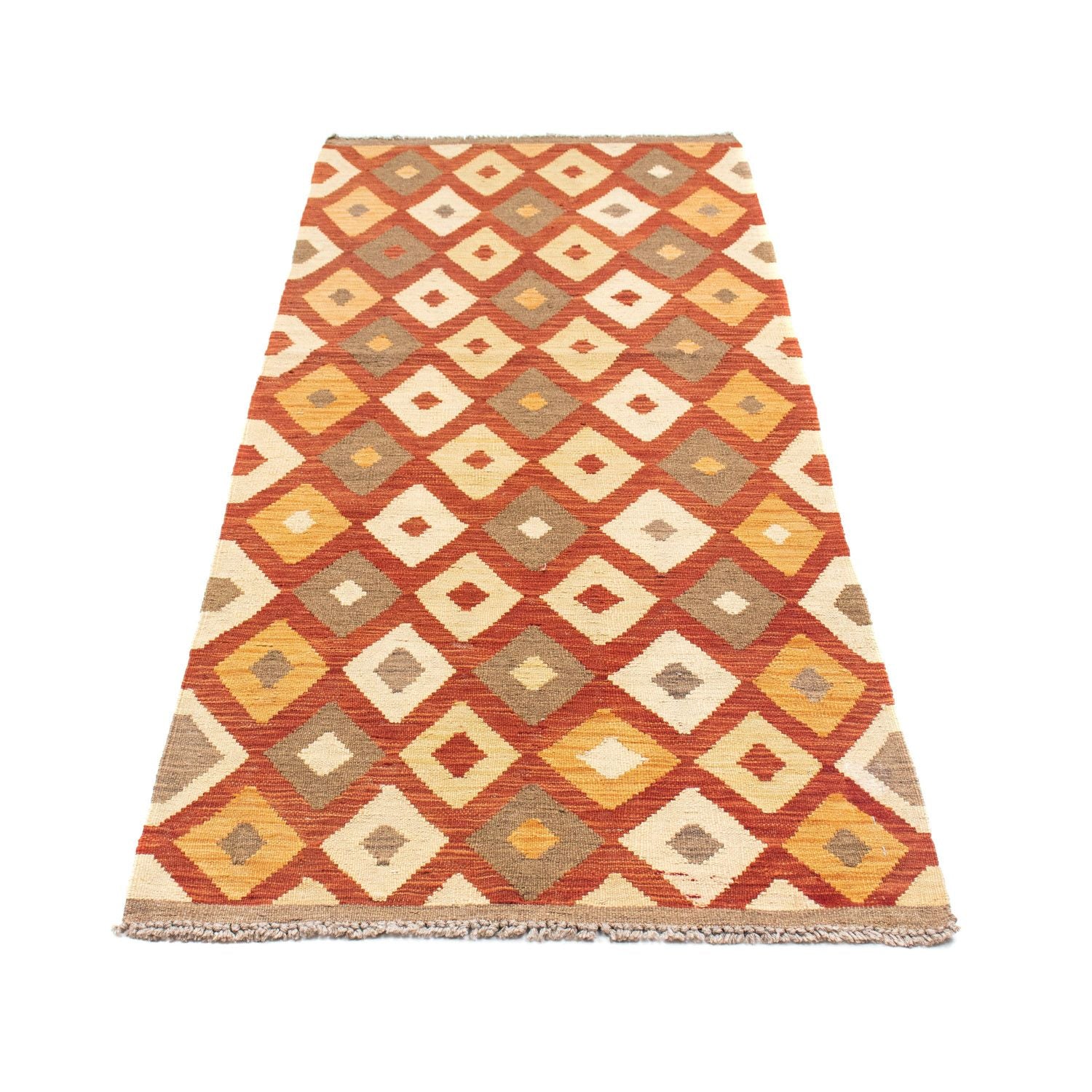Tapis de couloir Tapis Kelim - Oriental - 193 x 73 cm - rouille