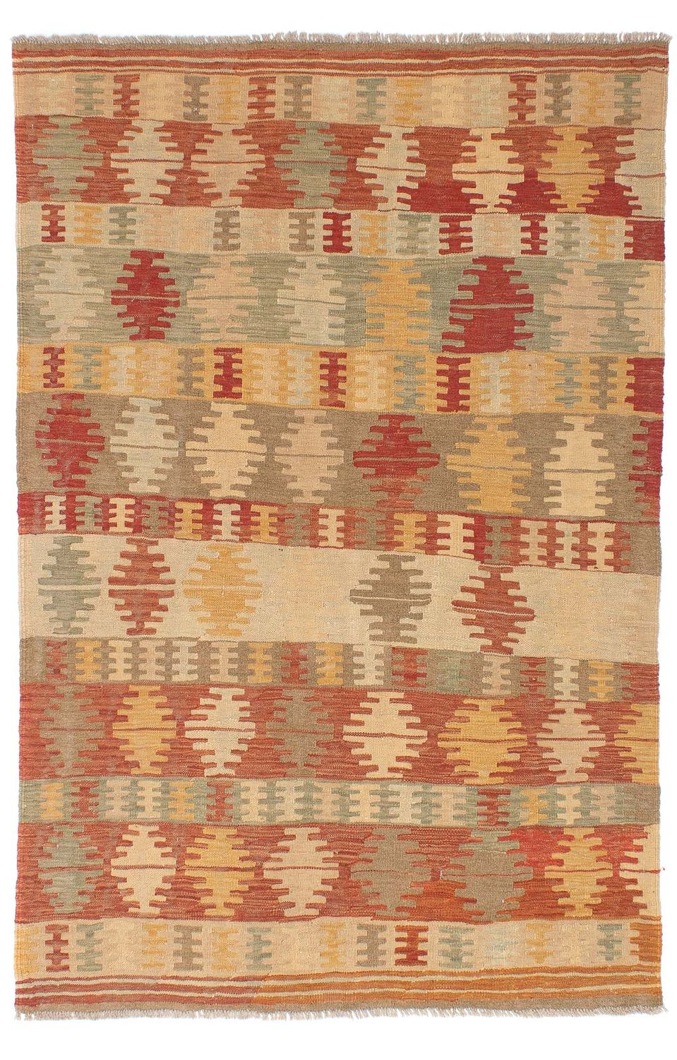 Tapis Kelim - Oriental - 199 x 151 cm - multicolore