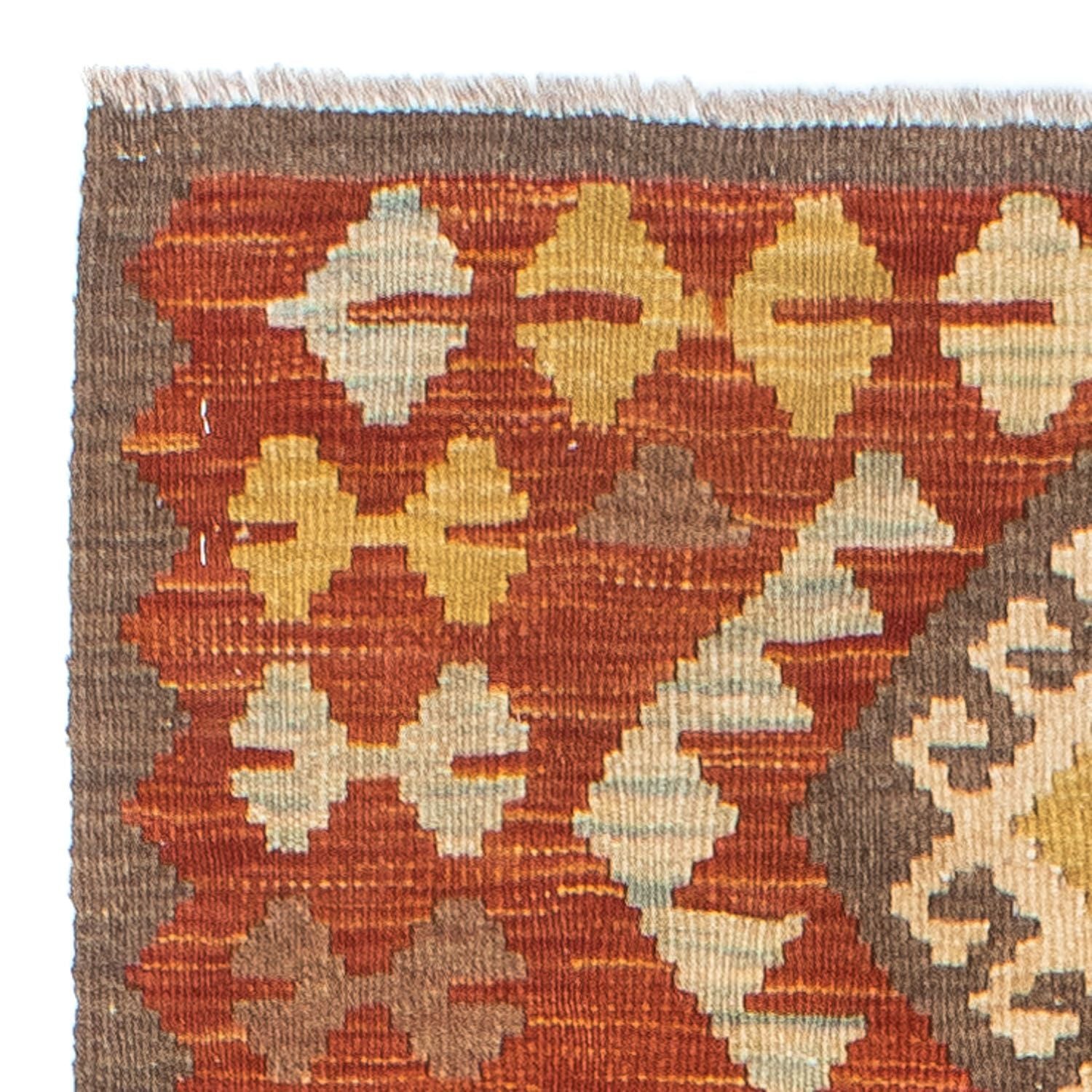 Tapis de couloir Tapis Kelim - Oriental - 205 x 78 cm - rouille