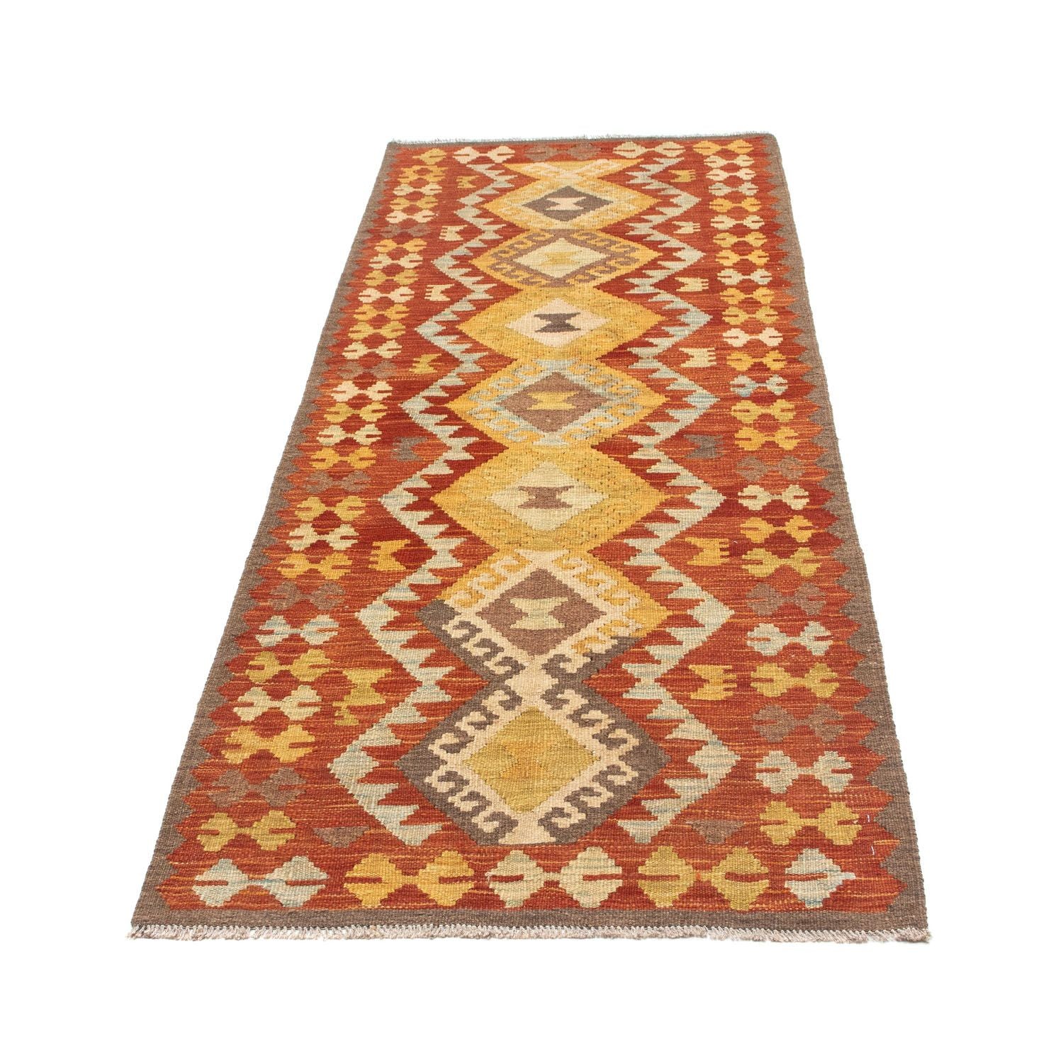 Tapis de couloir Tapis Kelim - Oriental - 205 x 78 cm - rouille