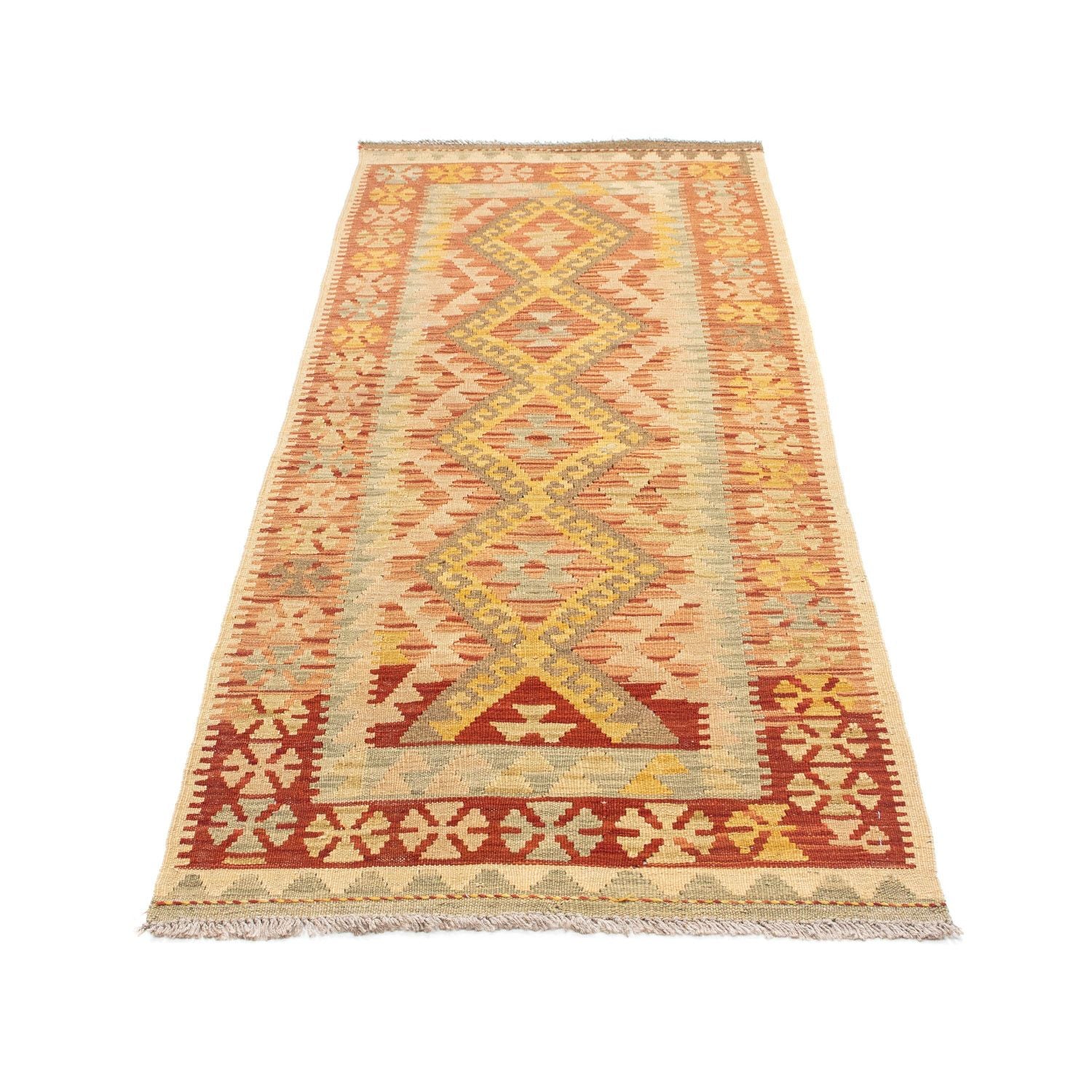 Tapis de couloir Tapis Kelim - Oriental - 197 x 72 cm - beige