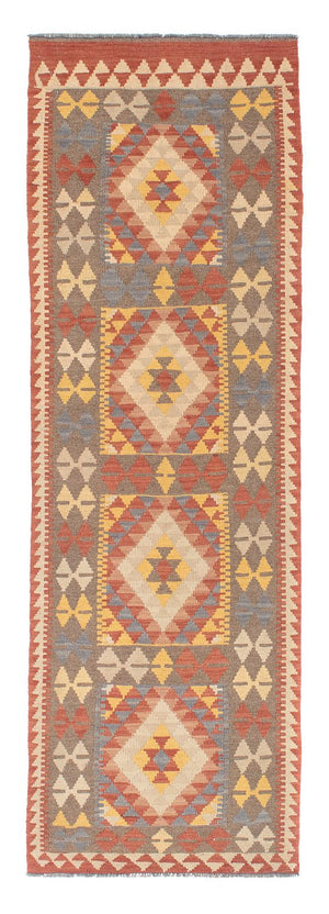 Tapis de couloir Tapis Kelim - Splash - 200 x 65 cm - rouge