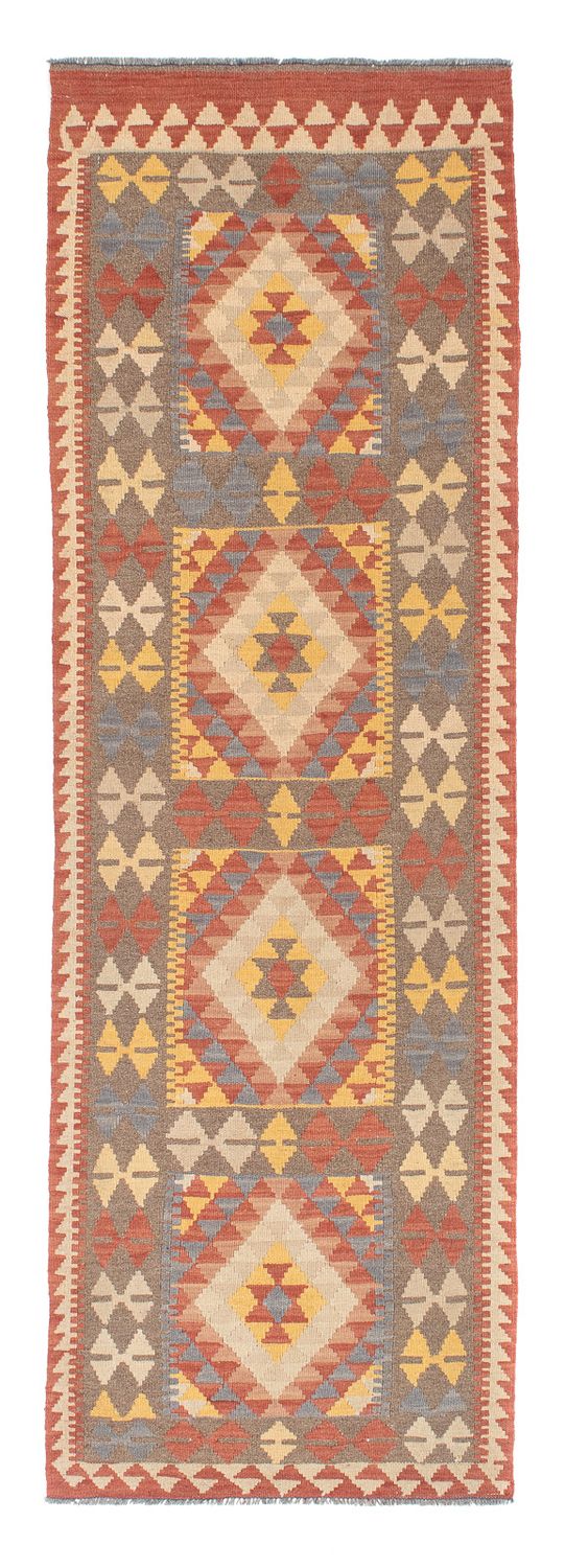Tapis de couloir Tapis Kelim - Splash - 200 x 65 cm - rouge