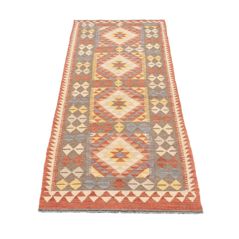 Tapis de couloir Tapis Kelim - Splash - 200 x 65 cm - rouge