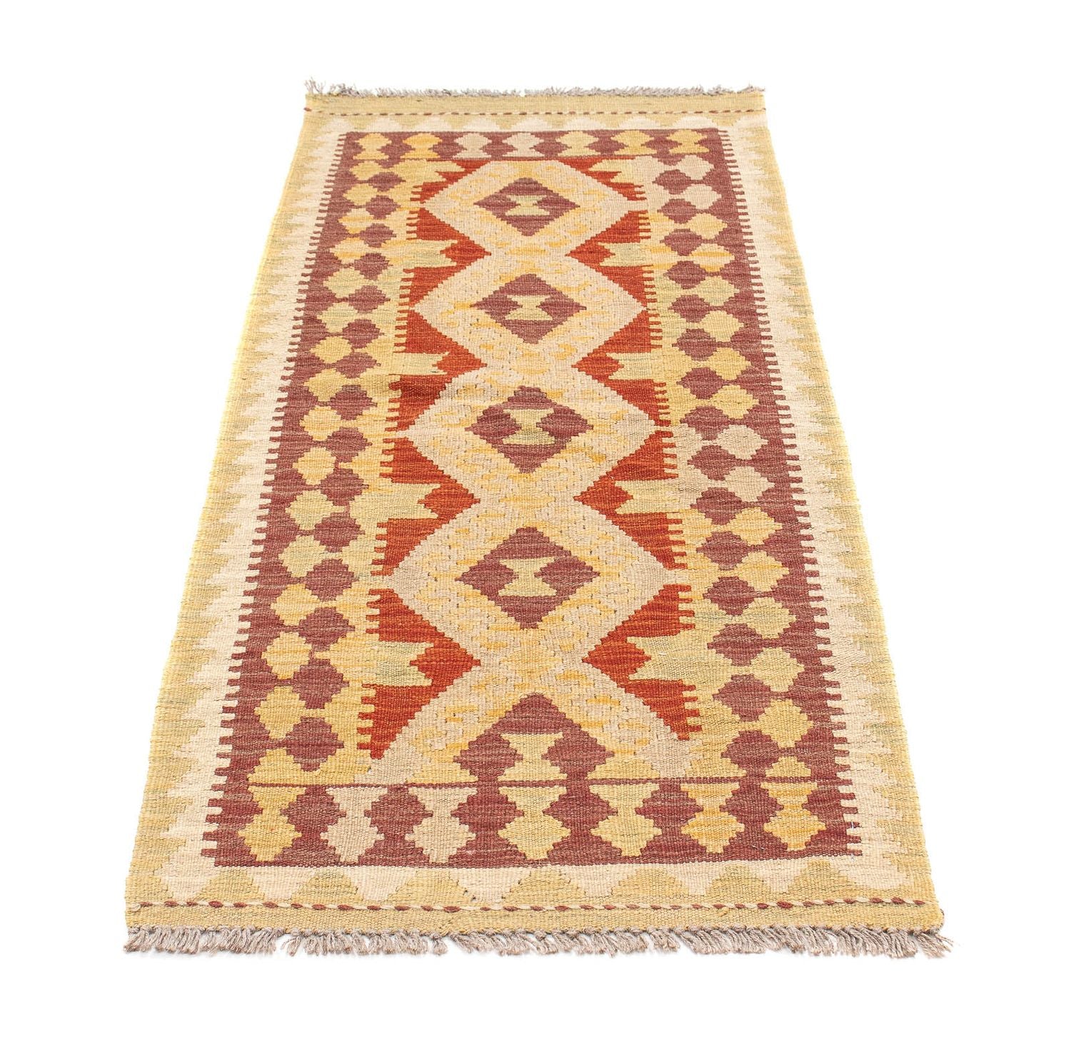 Tapis de couloir Tapis Kelim - Splash - 152 x 61 cm - multicolore