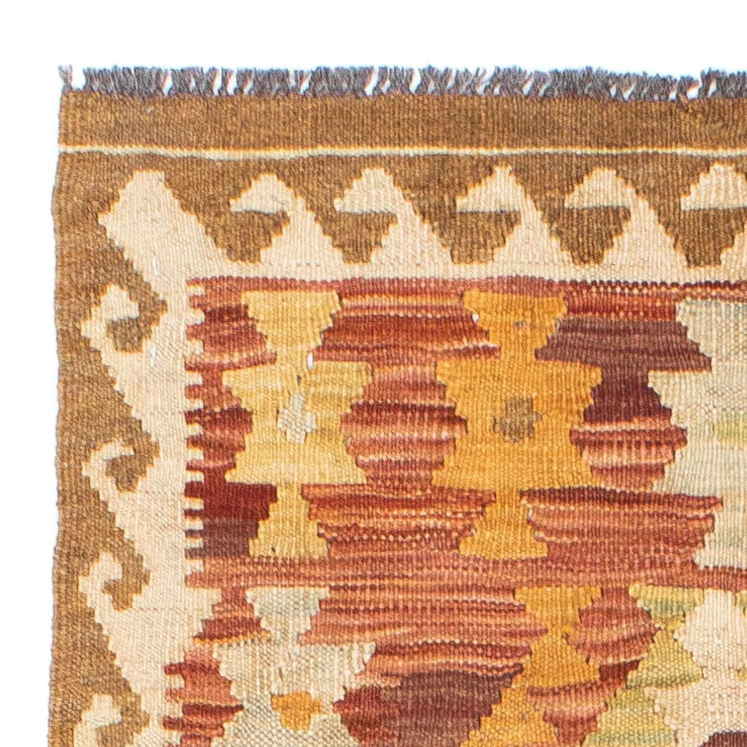 Tapis de couloir Tapis Kelim - Oriental - 198 x 73 cm - beige