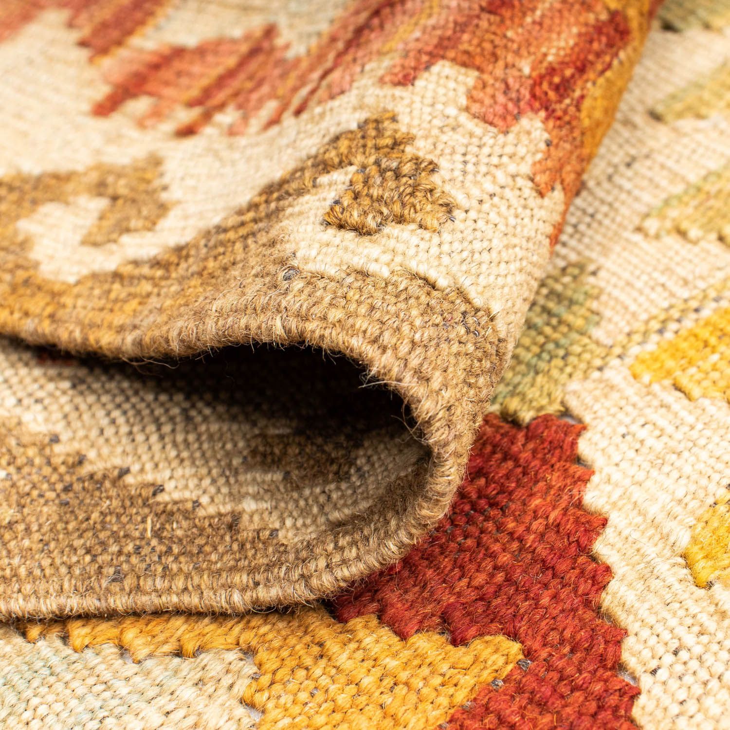 Tapis de couloir Tapis Kelim - Oriental - 198 x 73 cm - beige