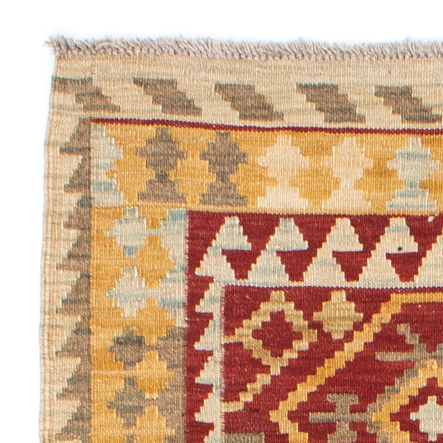 Tapis de couloir Tapis Kelim - Oriental - 203 x 71 cm - rouge