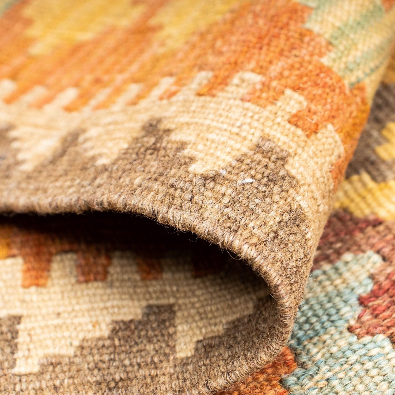 Tapis de couloir Tapis Kelim - Oriental - 209 x 71 cm - or