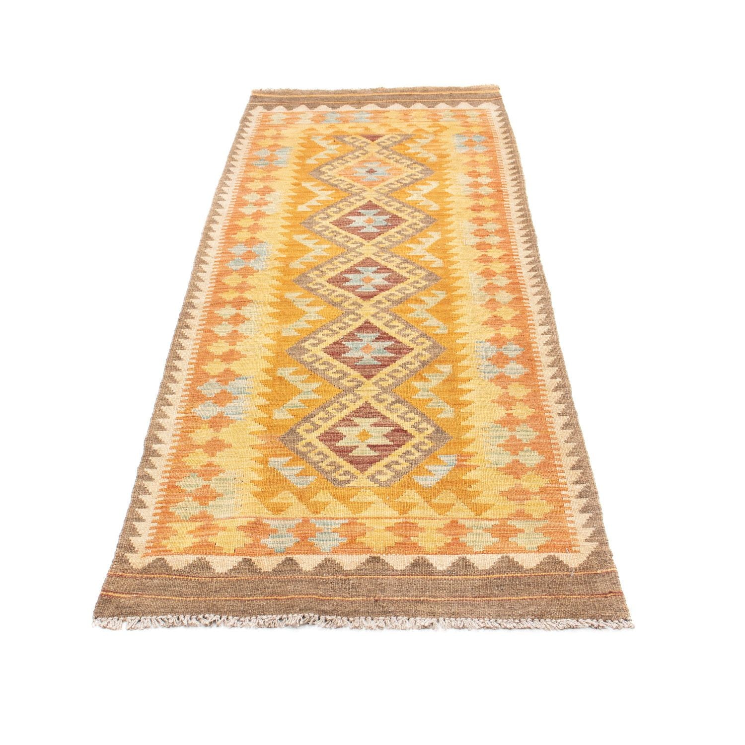 Tapis de couloir Tapis Kelim - Oriental - 209 x 71 cm - or