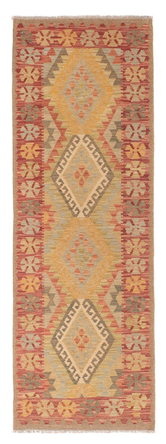 Tapis de couloir Tapis Kelim - Splash - 207 x 66 cm - rouge clair