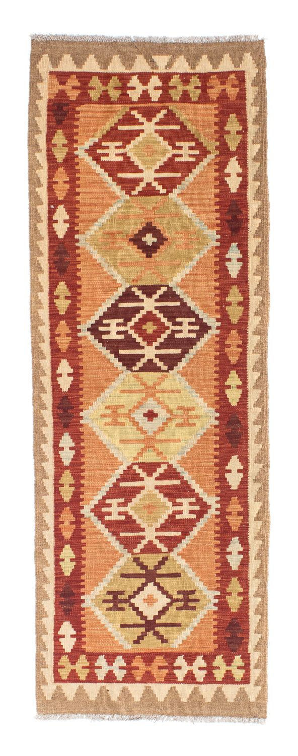 Tapis de couloir Tapis Kelim - Oriental - 201 x 64 cm - marron clair