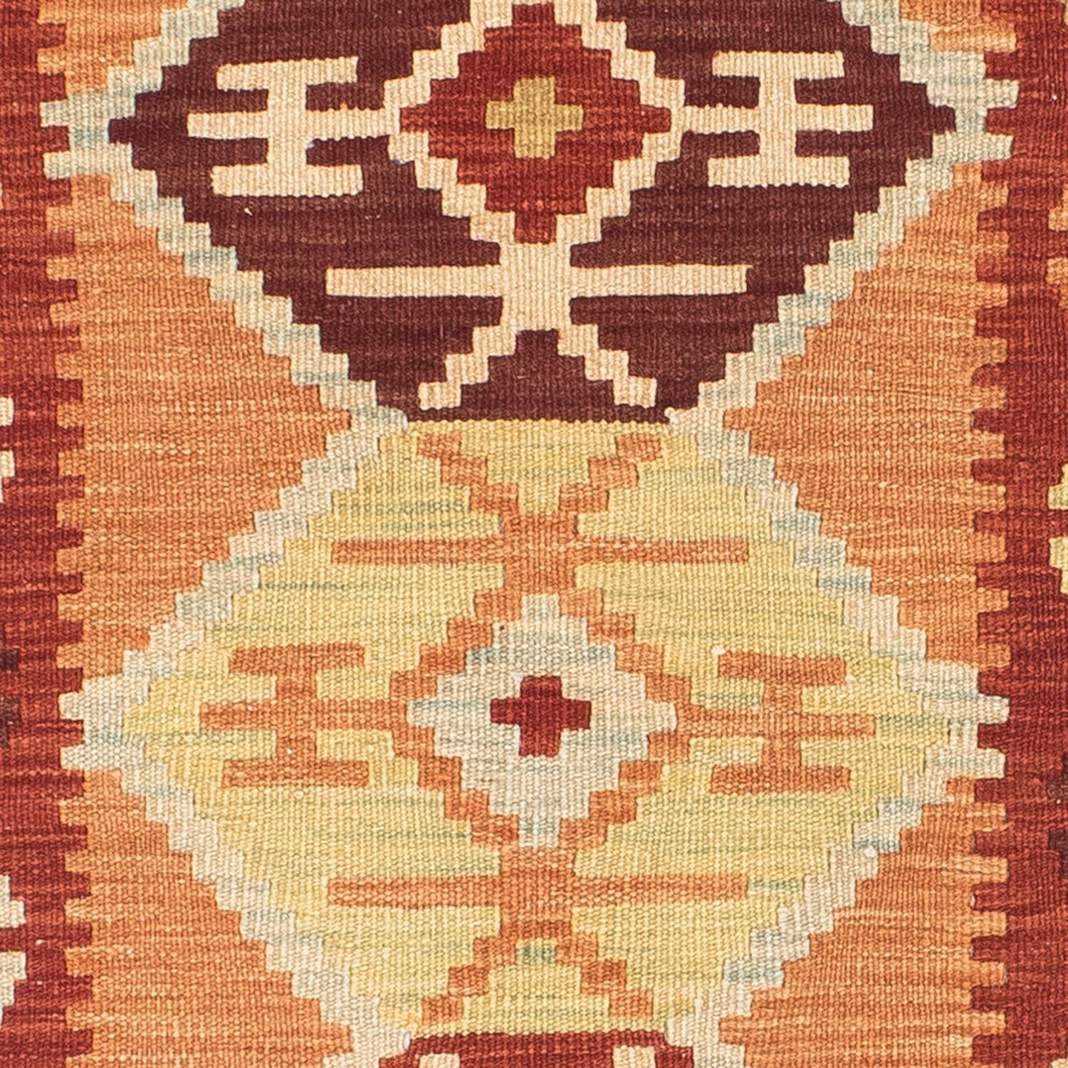 Tapis de couloir Tapis Kelim - Oriental - 201 x 64 cm - marron clair