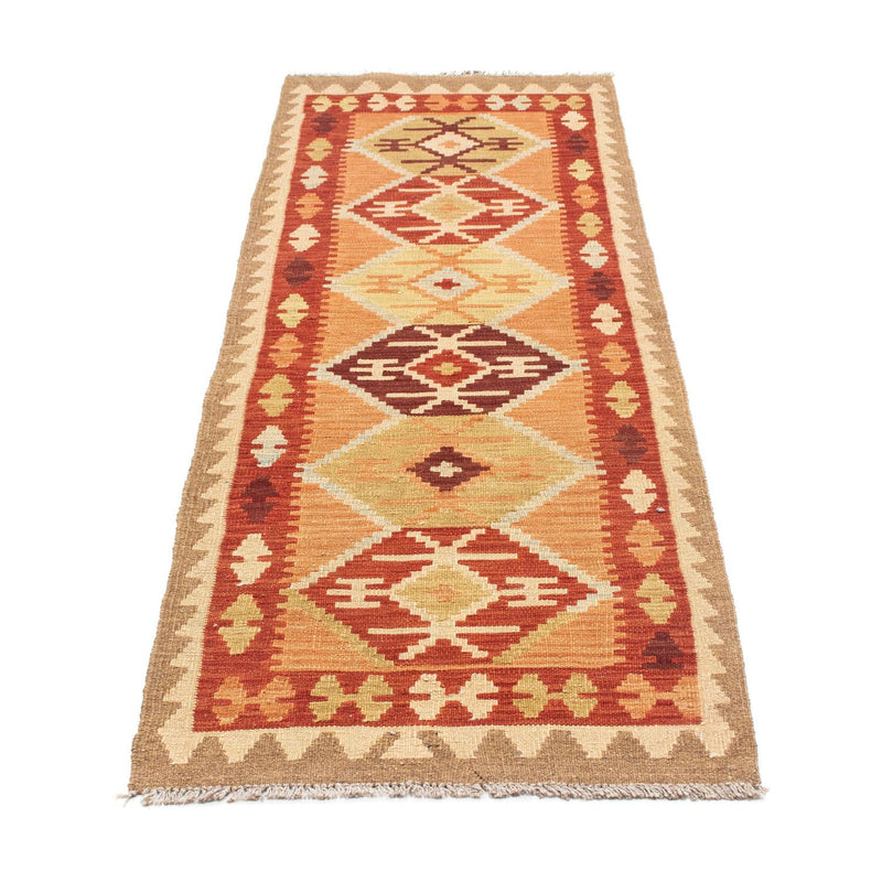 Tapis de couloir Tapis Kelim - Oriental - 201 x 64 cm - marron clair