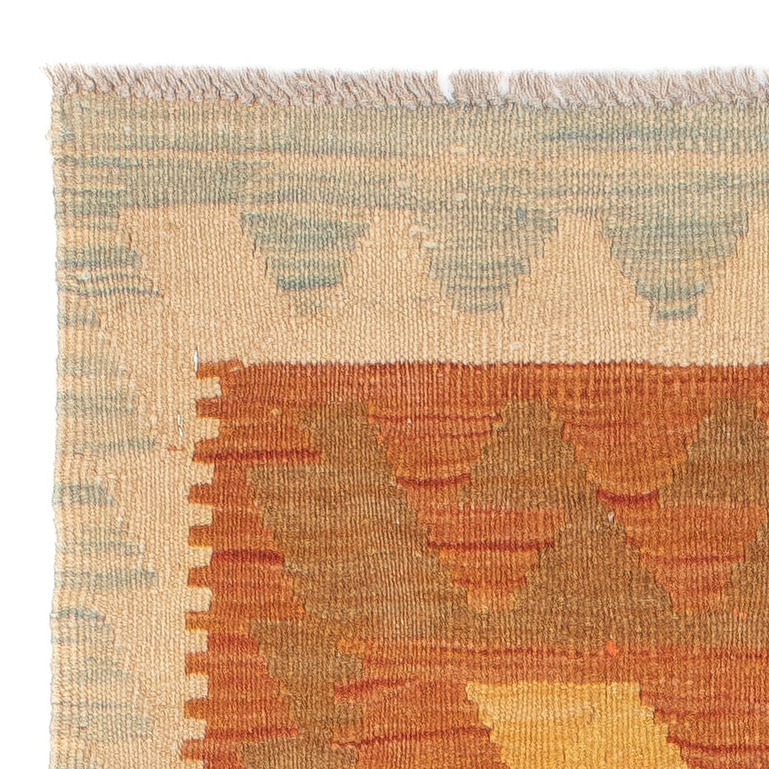 Tapis de couloir Tapis Kelim - Splash - 202 x 62 cm - rouille