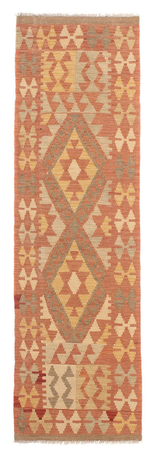Tapis de couloir Tapis Kelim - Splash - 207 x 65 cm - rouge clair