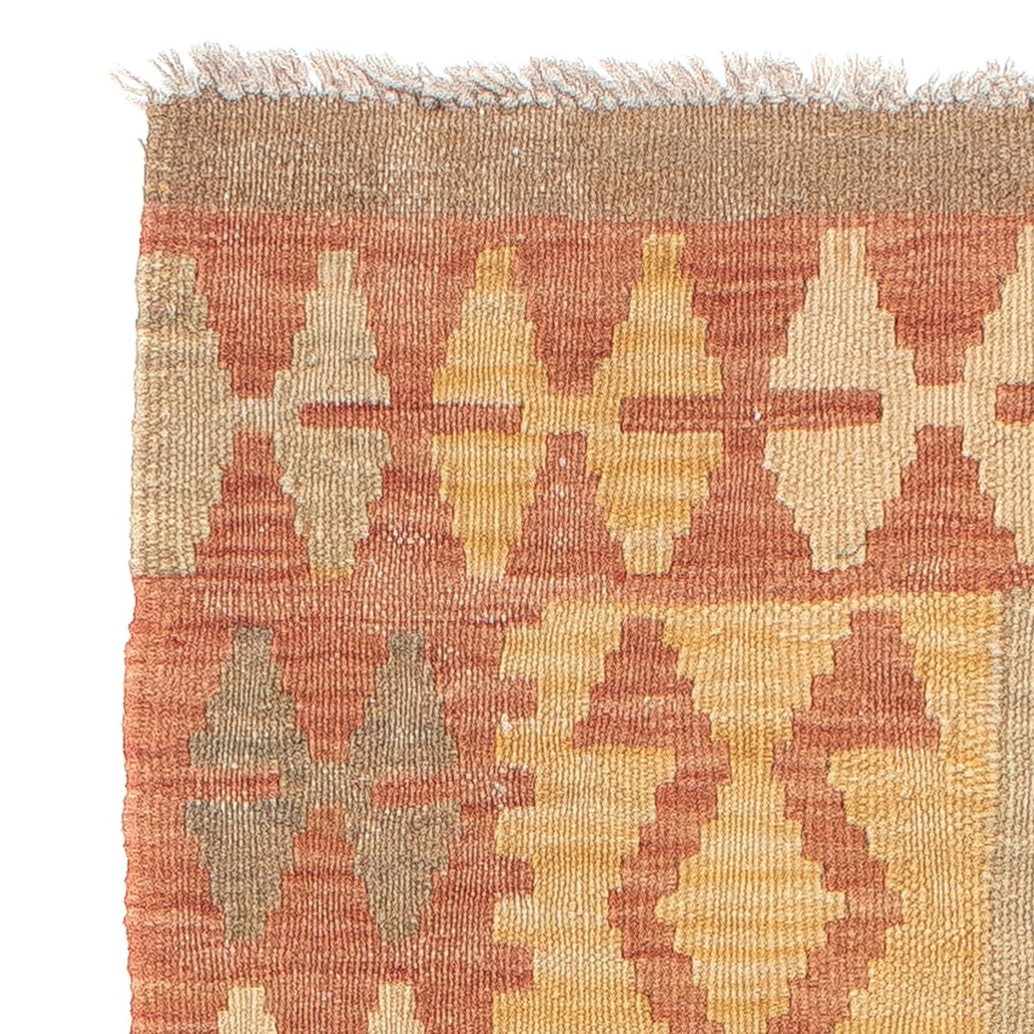 Tapis de couloir Tapis Kelim - Splash - 207 x 65 cm - rouge clair