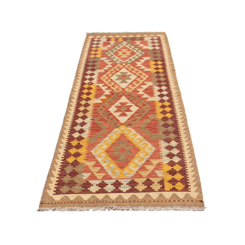 Tapis de couloir Tapis Kelim - Oriental - 199 x 67 cm - marron clair