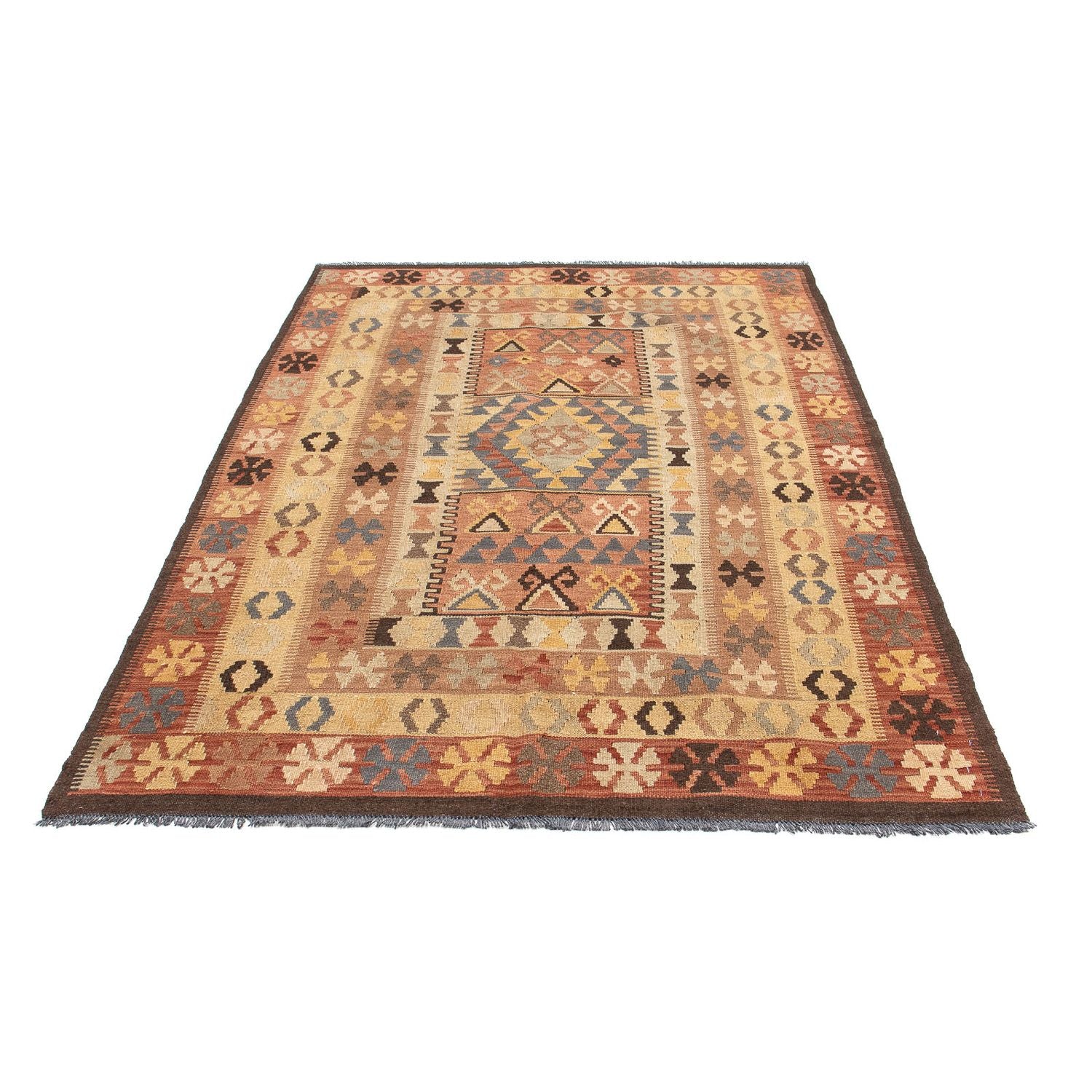 Tapis Kelim - Oriental - 204 x 130 cm - multicolore