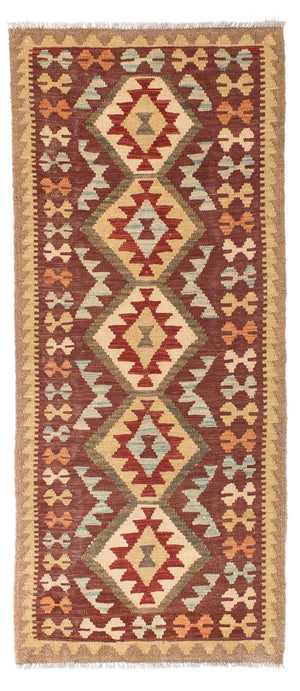 Tapis de couloir Tapis Kelim - Oriental - 192 x 76 cm - marron