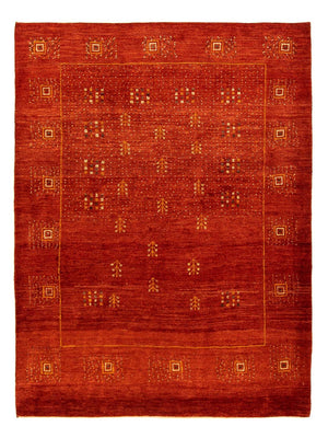 Tapis Gabbeh - Loribaft Persan - 202 x 152 cm - rouge foncé