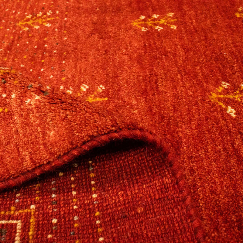 Tapis Gabbeh - Loribaft Persan - 202 x 152 cm - rouge foncé