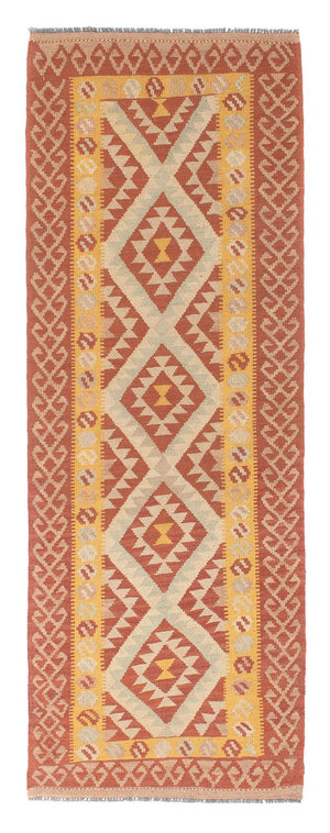 Tapis de couloir Tapis Kelim - Splash - 203 x 69 cm - rouille