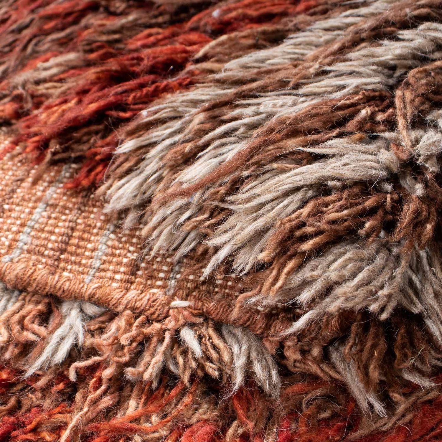 Tapis à poils longs - 287 x 203 cm - multicolore