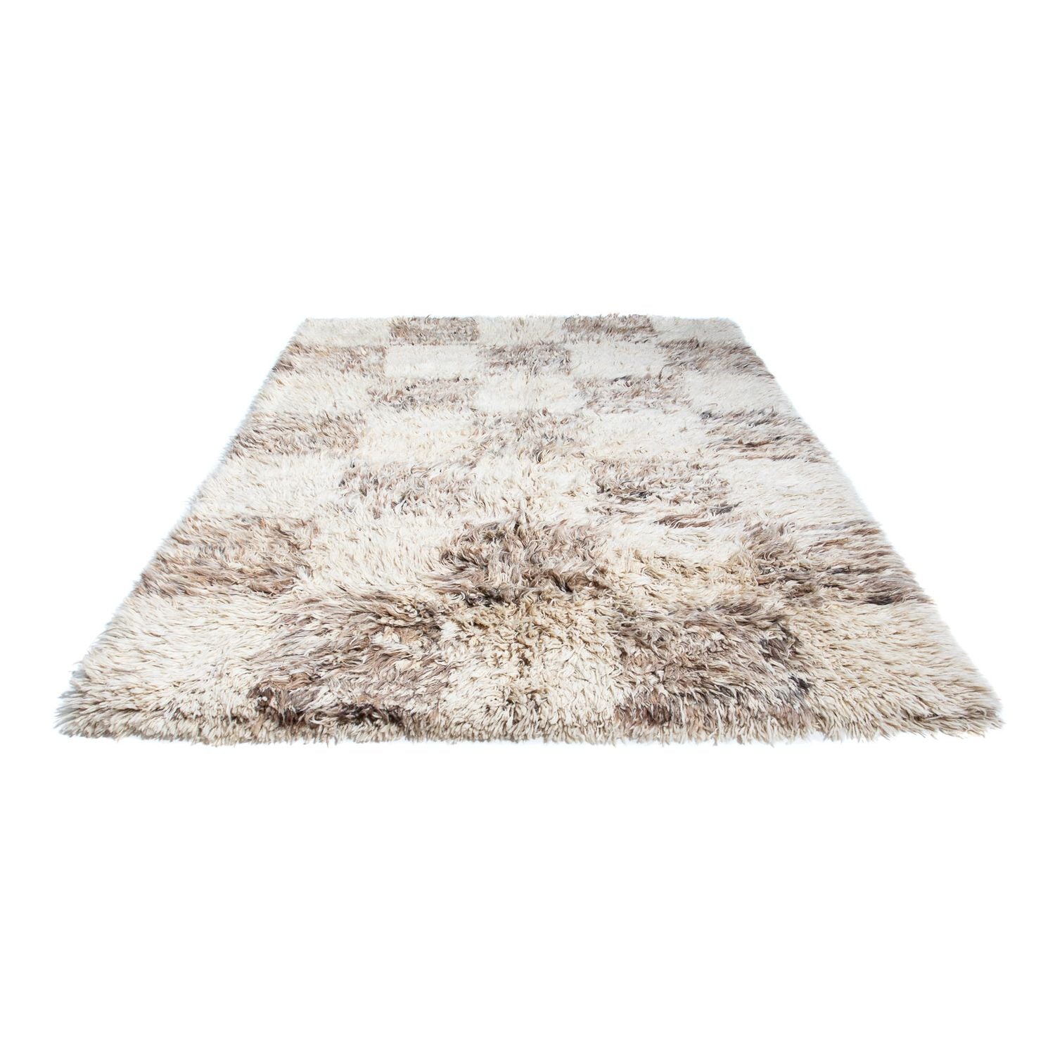 Tapis à poils longs - 252 x 172 cm - beige