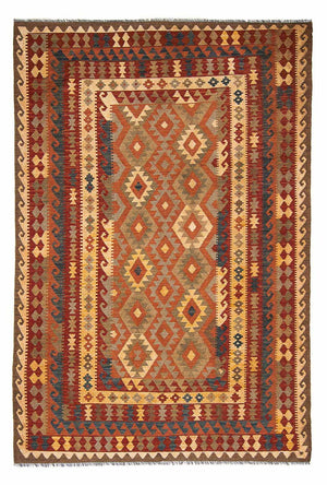 Tapis Kelim - Splash - 289 x 200 cm - multicolore