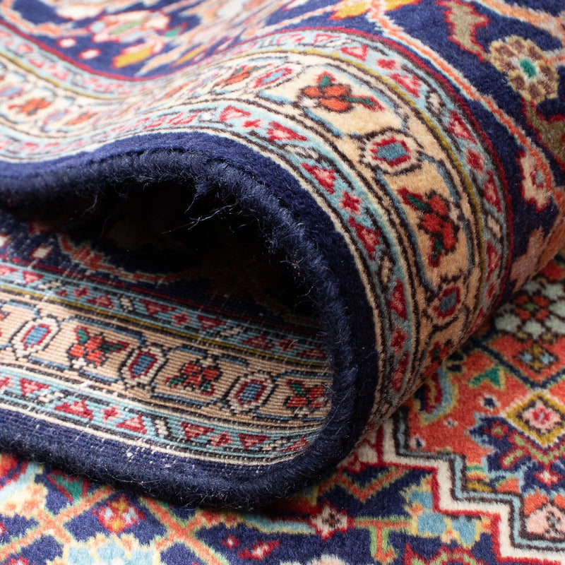 Tapis persan - Tabriz - 309 x 209 cm - bleu foncé