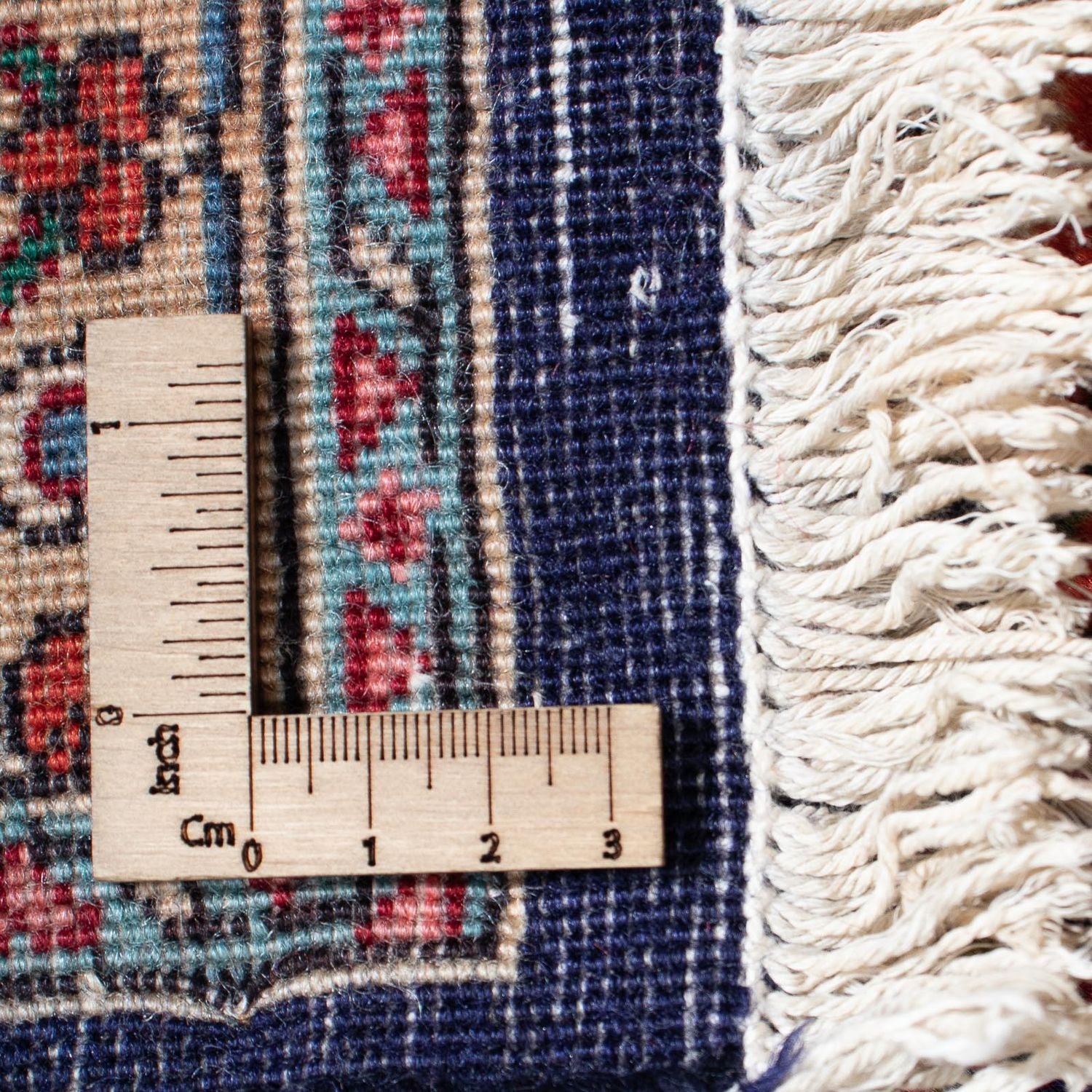 Tapis persan - Tabriz - 309 x 209 cm - bleu foncé