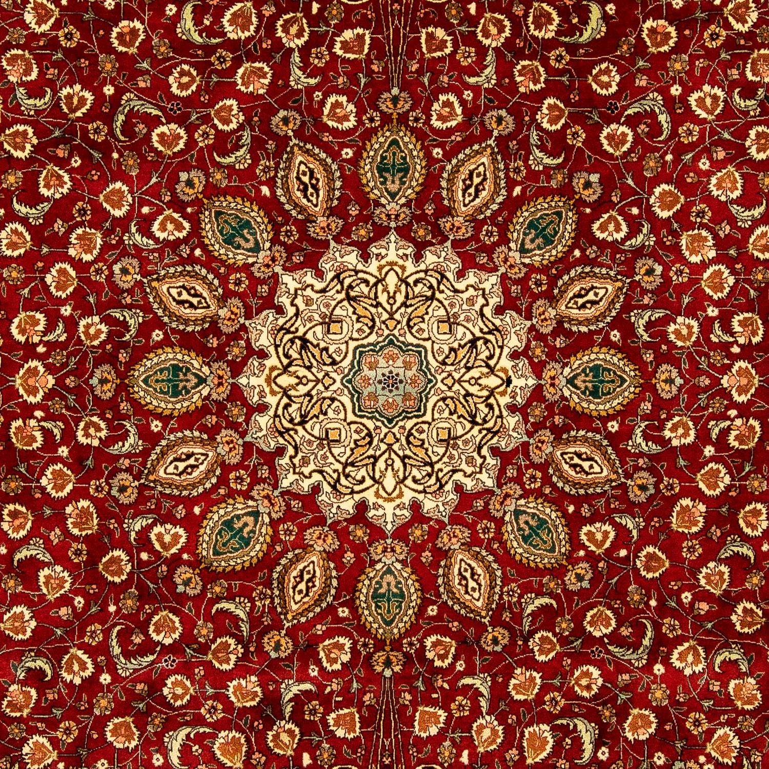 Tapis persan - Tabriz - 350 x 250 cm - rouge foncé