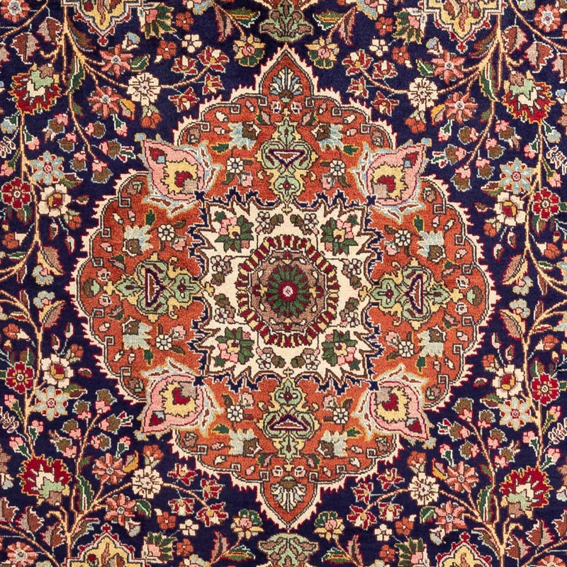 Tapis persan - Tabriz - 310 x 205 cm - bleu foncé