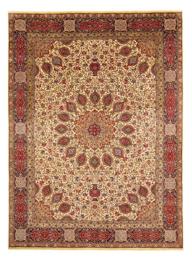 Tapis persan - Tabriz - Royal - 393 x 290 cm - marron clair