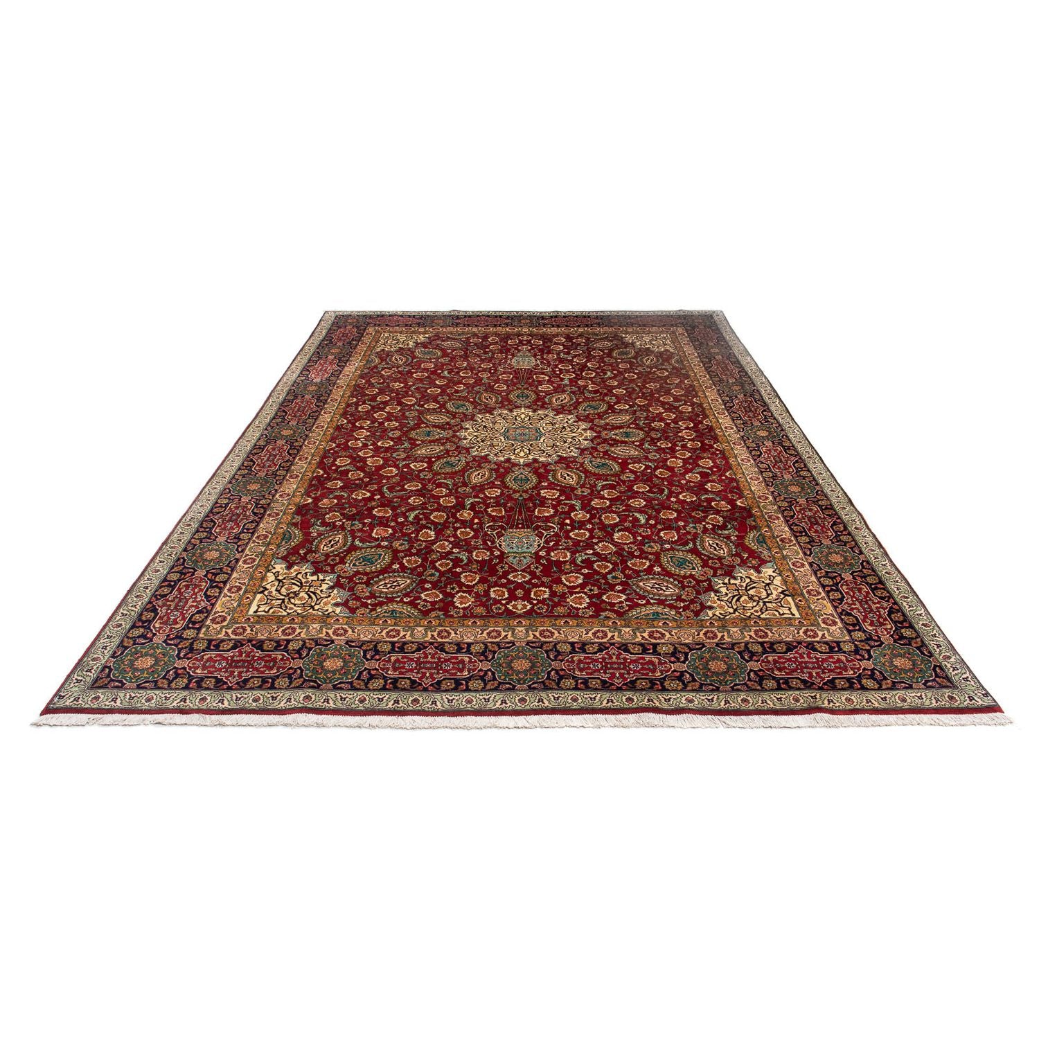 Tapis persan - Tabriz - Royal - 349 x 243 cm - rouge foncé