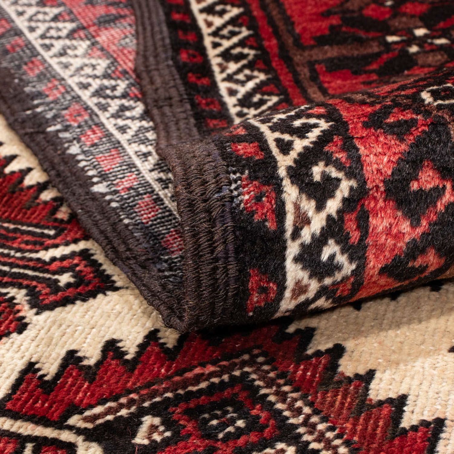 Tapis de couloir Tapis Belutsch - 218 x 103 cm - rouge