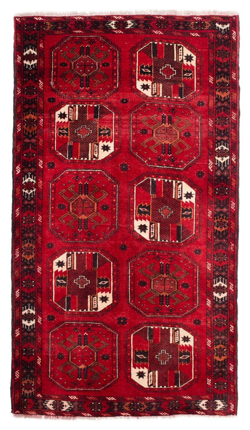Tapis Belutsch - 190 x 106 cm - rouge foncé