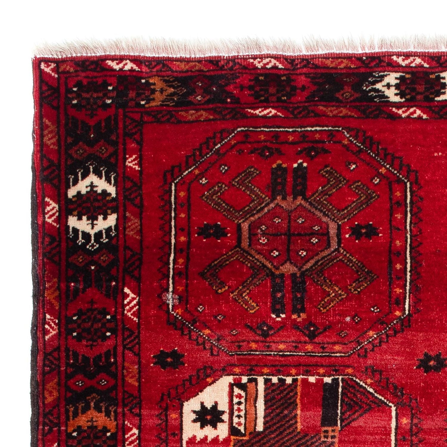 Tapis Belutsch - 190 x 106 cm - rouge foncé