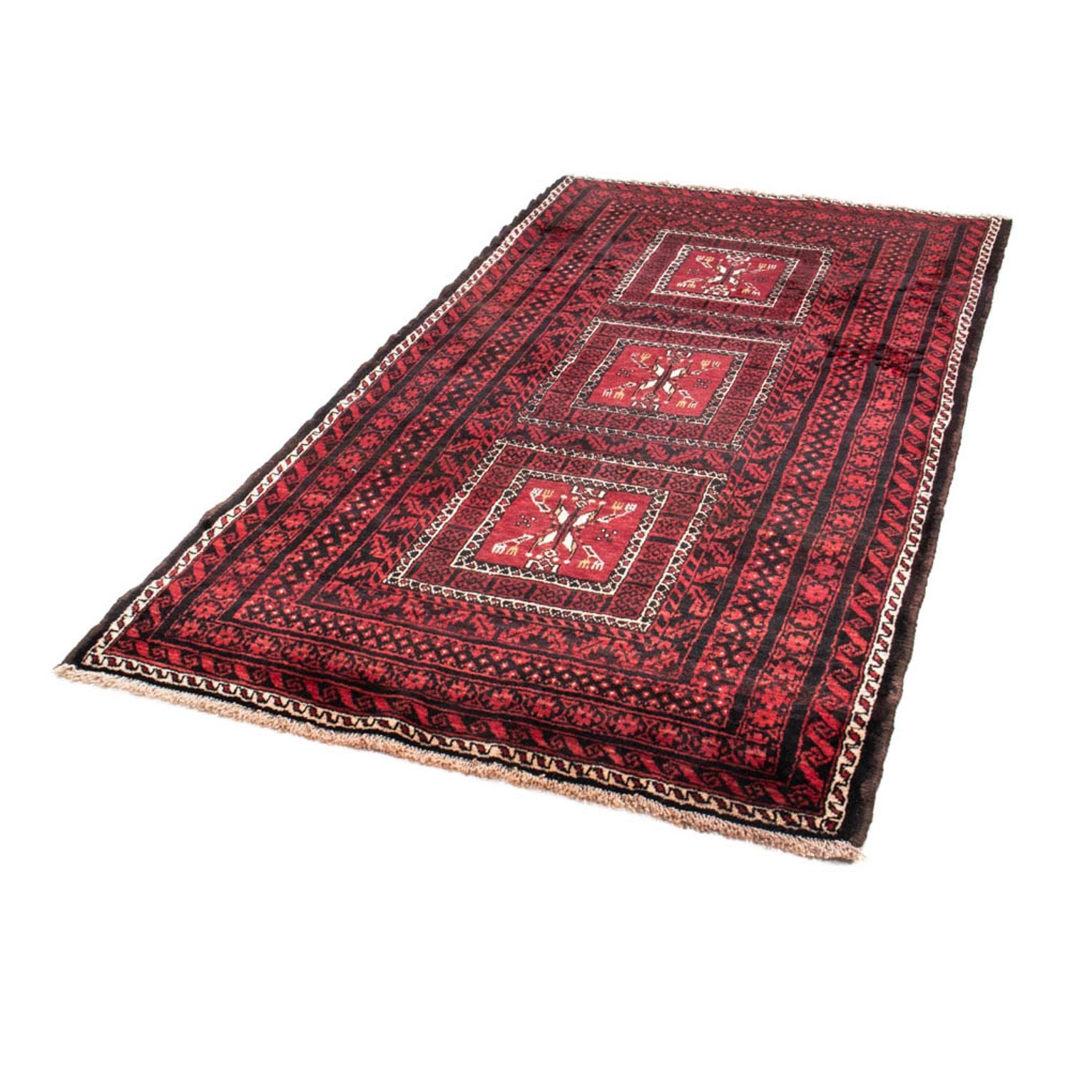 Tapis de couloir Tapis Belutsch - 220 x 114 cm - rouge
