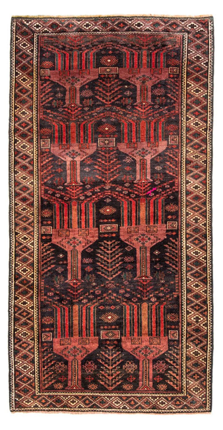 Tapis de couloir Tapis Belutsch - 228 x 114 cm - rouge clair