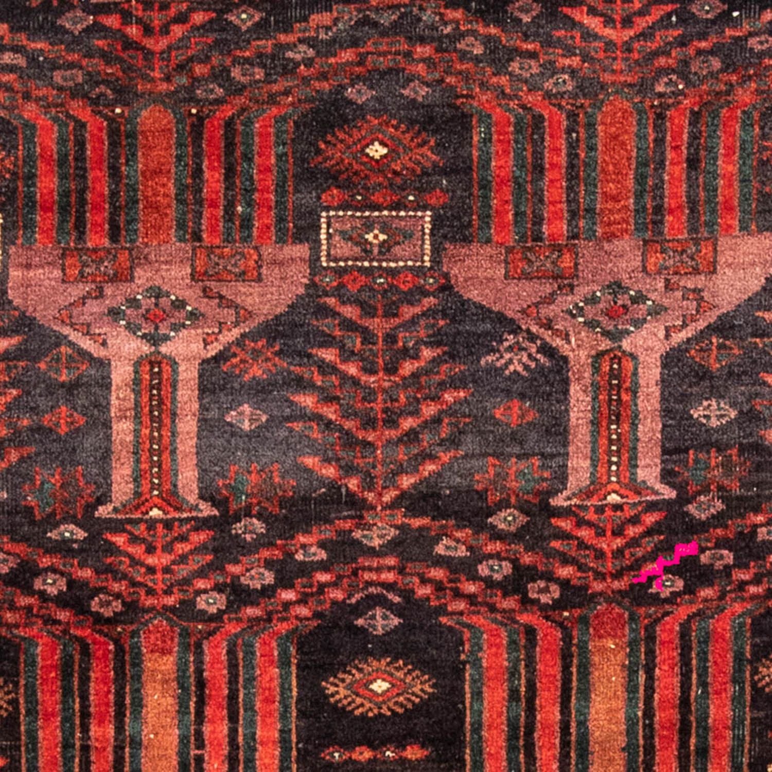 Tapis de couloir Tapis Belutsch - 228 x 114 cm - rouge clair