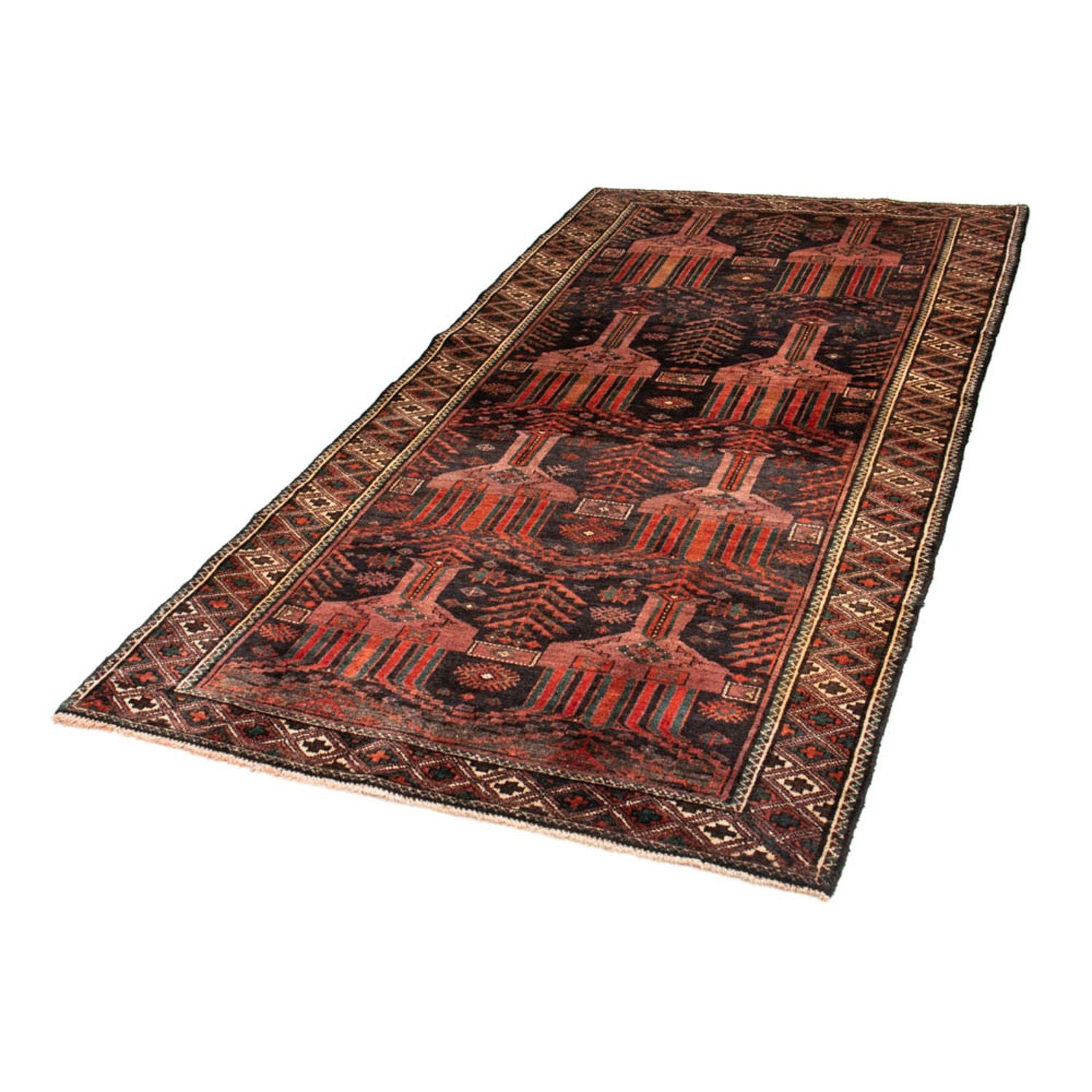Tapis de couloir Tapis Belutsch - 228 x 114 cm - rouge clair
